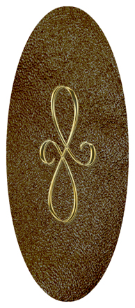 Gold Scroll Shimmer Brown